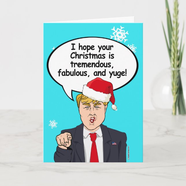 Cartes Pour Fêtes Annuelles Trump Christmas Card - J'espère que votre Noël est (Devant)