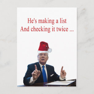Cartes Pour Fêtes Annuelles Trump Christmas : Il fait une liste