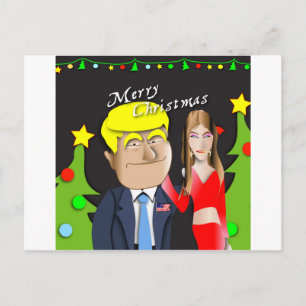 Cartes Pour Fêtes Annuelles Trump, Donald, Melania, Christmas, gift, present,
