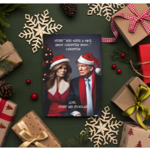 Cartes Pour Fêtes Annuelles Trump et sa femme "qui donne un F*ck" Noël