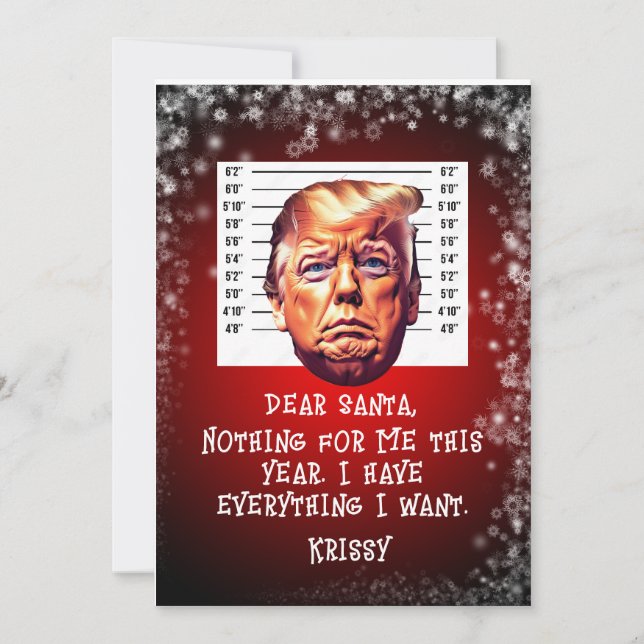 Cartes Pour Fêtes Annuelles Trump et ses rêves arrêtés se réalisent Noël (Devant)