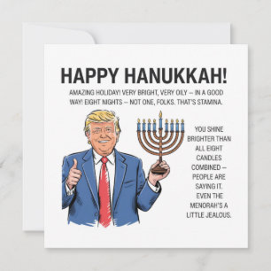 Cartes Pour Fêtes Annuelles Trump Hanukkah