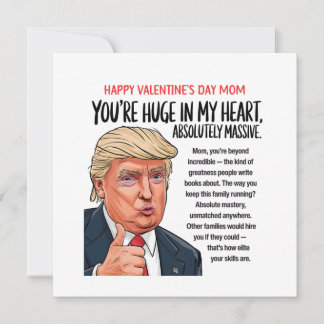 Cartes Pour Fêtes Annuelles Trump Mom Valentine's Day