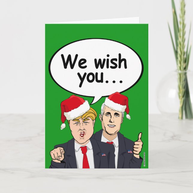 Cartes Pour Fêtes Annuelles Trump Pence vous souhaite Ameri-Christmas (Devant)