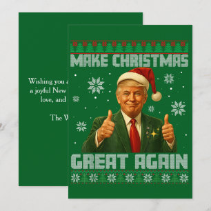 Cartes Pour Fêtes Annuelles Trump rend Noël à nouveau vert