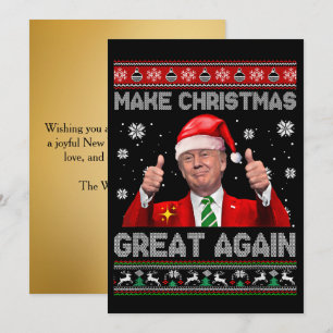 Cartes Pour Fêtes Annuelles Trump rend Noël super à nouveau l'or