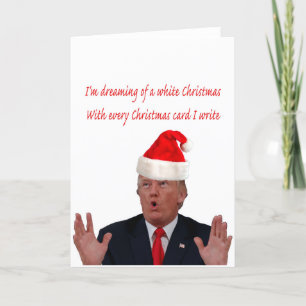 Cartes Pour Fêtes Annuelles Trump, rêve d'un Noël blanc
