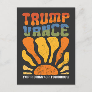 Cartes Pour Fêtes Annuelles Trump Vance pour un avenir meilleur Retro Boho