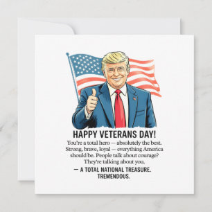 Cartes Pour Fêtes Annuelles Trump Veterans Day