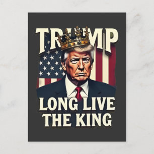 Cartes Pour Fêtes Annuelles Trump Vive le roi Pro Trump Patriotique