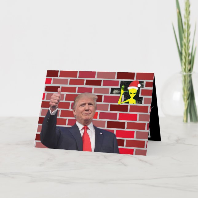 Cartes Pour Fêtes Annuelles Trump Wall Christmas (Devant)