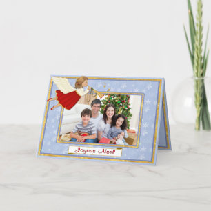 Cartes Pour Fêtes Annuelles Trumpet Angel Noel Photo Grey