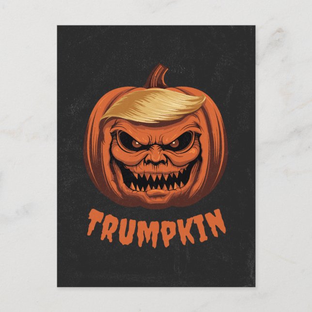 Cartes Pour Fêtes Annuelles Trumpkin - Le Citrouille d'Halloween de Donald Tru (Devant)