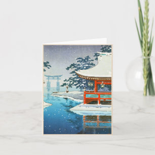 Cartes Pour Fêtes Annuelles Tsuchiya Koitsu Miyajima enneigé paysage d'hiver a