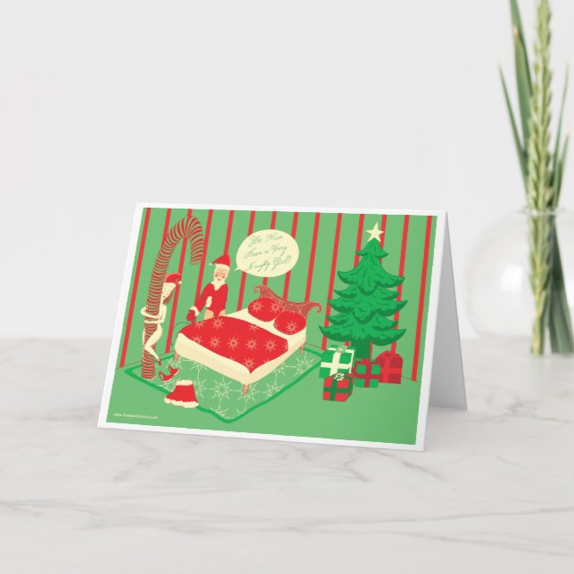 Cartes Pour Fêtes Annuelles Tu as été une fille coquine ! (Devant)