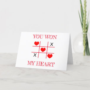 Cartes Pour Fêtes Annuelles Tu as gagné mon cœur