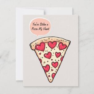 Cartes Pour Fêtes Annuelles Tu As Volé une Pizza Mon Cœur