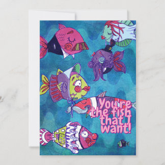 Cartes Pour Fêtes Annuelles Tu es le poisson que je veux
