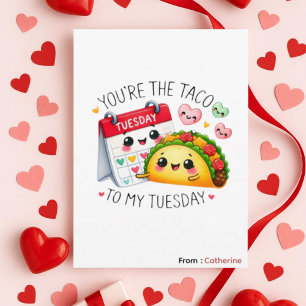 Cartes Pour Fêtes Annuelles Tu es le taco de mon mardi drôle de Saint-Valentin