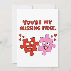 Cartes Pour Fêtes Annuelles Tu es ma pièce manquante Joli puzzle de la Saint-V