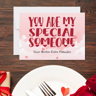Cartes Pour Fêtes Annuelles Tu es mon quelqu'un de spécial, personnalise