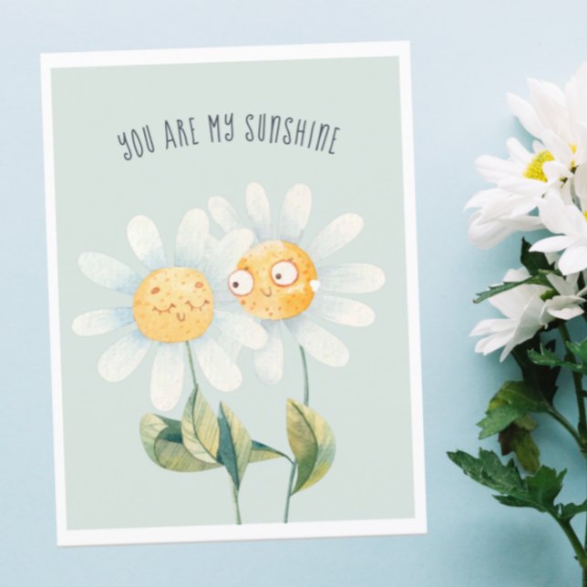Cartes Pour Fêtes Annuelles Tu es mon soleil | Daisy Floral Enfants Saint-Vale (Créateur téléchargé)