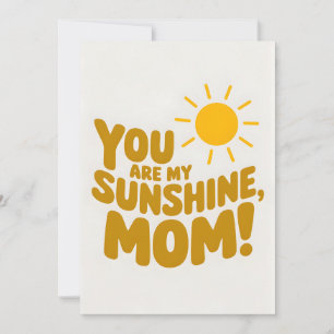 Cartes Pour Fêtes Annuelles Tu es mon soleil Maman ! Fête des mères