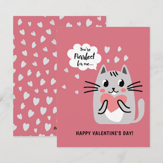 Cartes Pour Fêtes Annuelles Tu es parfait pour moi Jour des Valentines (Devant / Derrière)