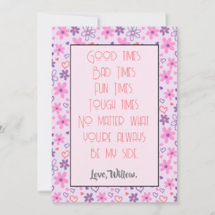 Cartes Pour Fêtes Annuelles Tu es toujours à mes côtés Saint-Valentin