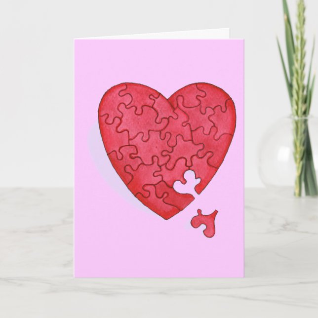 Cartes Pour Fêtes Annuelles Tu Étais Le Pièce Manquante De Mon Coeur (Devant)