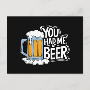 Cartes Pour Fêtes Annuelles Tu M'As Eu À La Bière