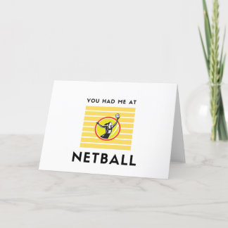 Cartes Pour Fêtes Annuelles Tu m'as eu au netball