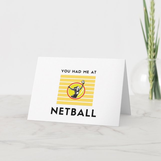 Cartes Pour Fêtes Annuelles Tu m'as eu au netball (Devant)
