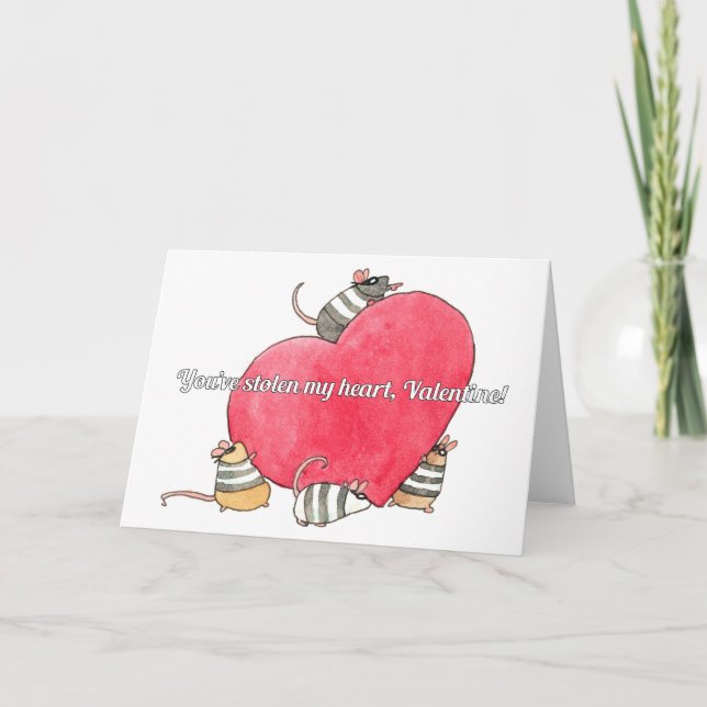Cartes Pour Fêtes Annuelles Tu m'as volé le coeur, valentine ! (Devant)