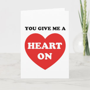 Cartes Pour Fêtes Annuelles Tu Me Donne Un Coeur