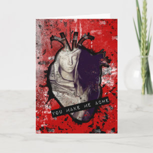 Cartes Pour Fêtes Annuelles tu me fais mal au coeur anatomique