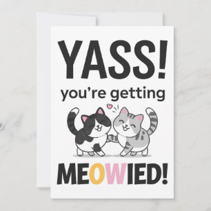 Cartes Pour Fêtes Annuelles Tu me fais marier avec un chat drôle de mariage Me