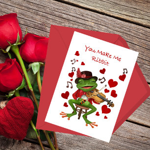 Cartes Pour Fêtes Annuelles Tu me fais Ribbit Saint-Valentin