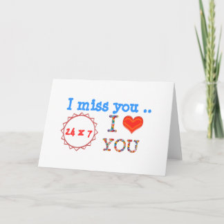 Cartes Pour Fêtes Annuelles Tu me manque - un cadeau d'impact de l'expression