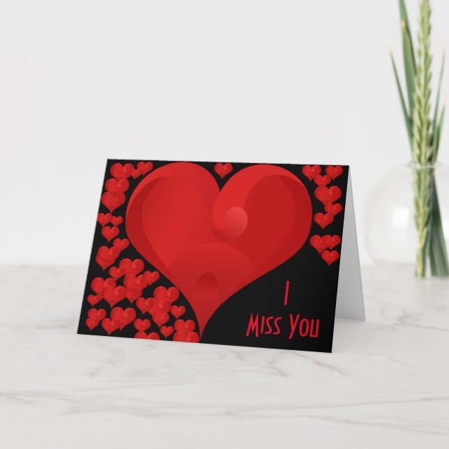 Cartes Pour Fêtes Annuelles Tu Me Manques, Sweet Valentine Love Hearts (Devant)