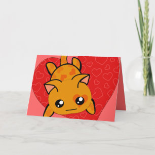 Cartes Pour Fêtes Annuelles Tu me manques Ultra Mignon Chat Kawaii Amour