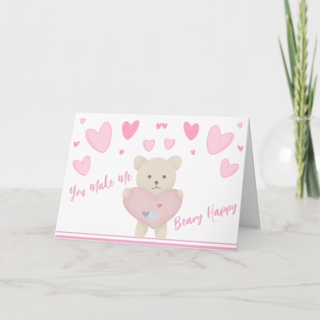 Cartes Pour Fêtes Annuelles Tu Me Rends Heureux (Devant)