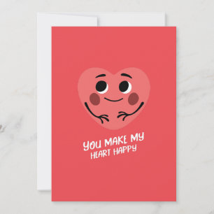 Cartes Pour Fêtes Annuelles tu rends mon cœur heureux valentin 