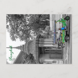 Cartes Pour Fêtes Annuelles Tuk tuk vert en dehors de Wat Pho, Bangkok, Thaïla
