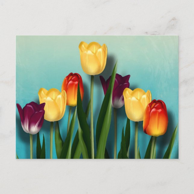 Cartes Pour Fêtes Annuelles tulipes (Devant)