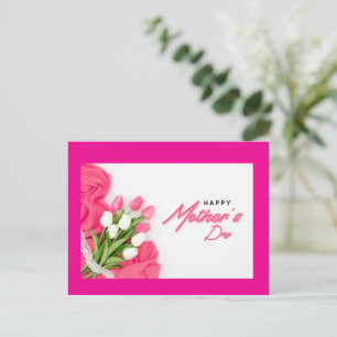 Cartes Pour Fêtes Annuelles Tulipes de la Fête des Mères Roses