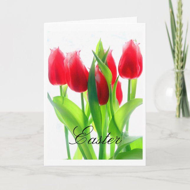 Cartes Pour Fêtes Annuelles Tulipes de Pâques (Devant)