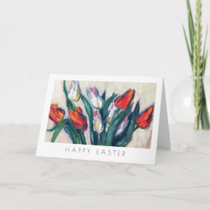 Cartes Pour Fêtes Annuelles Tulipes du printemps. Beaux-Arts personnalisés Pâq