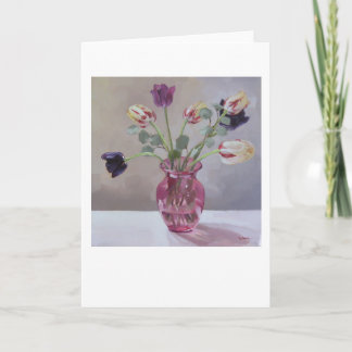 Cartes Pour Fêtes Annuelles "Tulipes en rose"