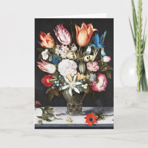 Cartes Pour Fêtes Annuelles Tulipes et Roses Hollandaises Antiques de Bosschae